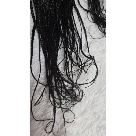 Full Frontal Braided Dark Brunette Natural Look Bohemian Wig - Picture 6 of 15